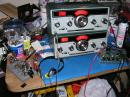 My Heathkit CW Twins, and and Vibroplex and Viz Vertical bug.  